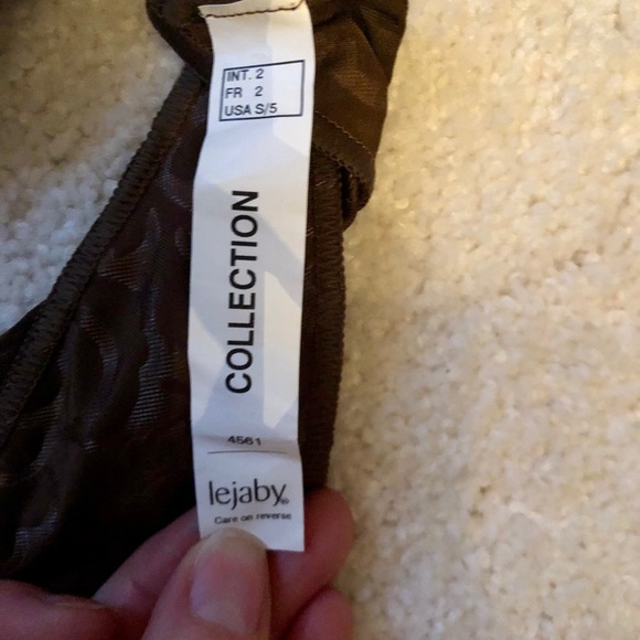 Lejaby Collection brown bustier and thong NWOT 34B - Picture 7 of 7
